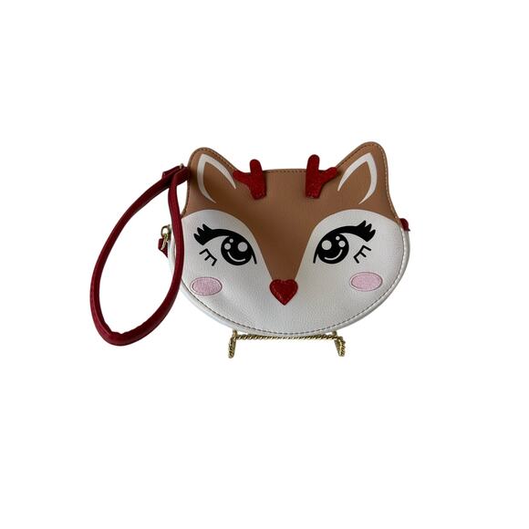 Betsey Johnson Reindeer Holiday Wristlet - Picture 1 of 7